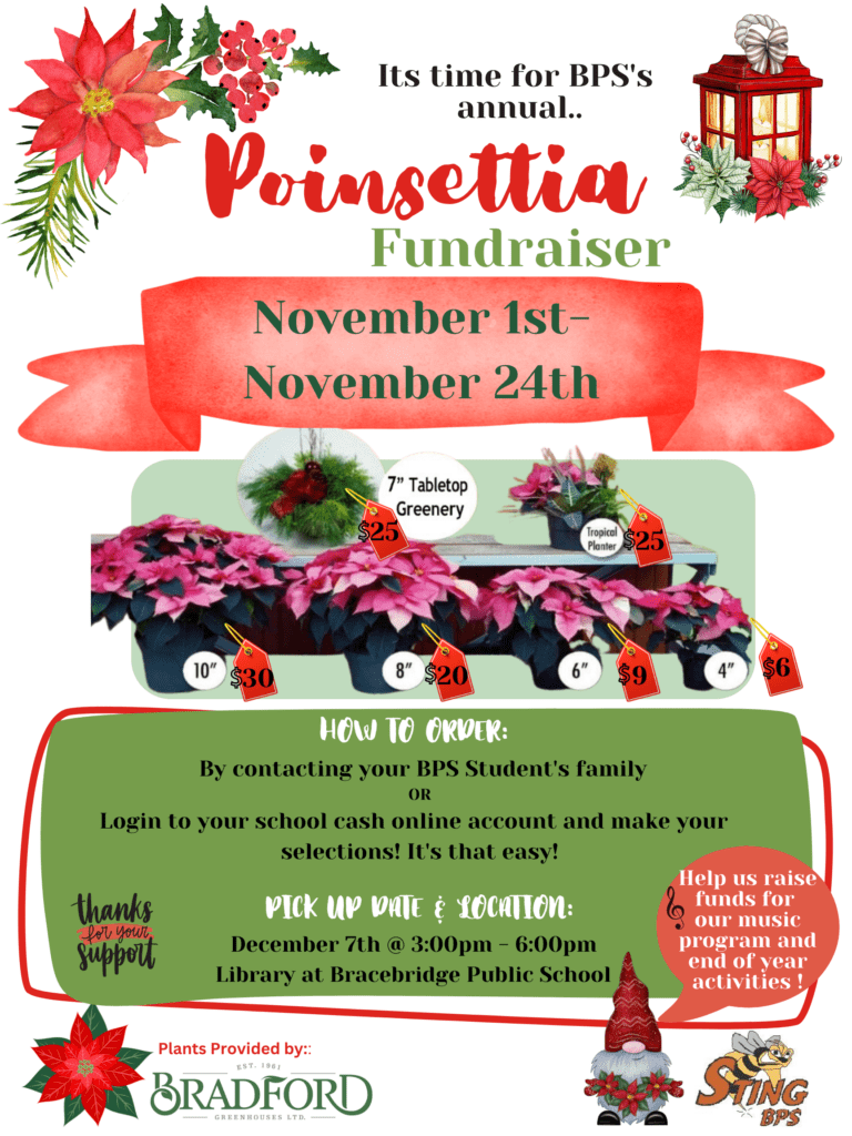 BPS Parent Council is running the annual Poinsettia Fundraiser